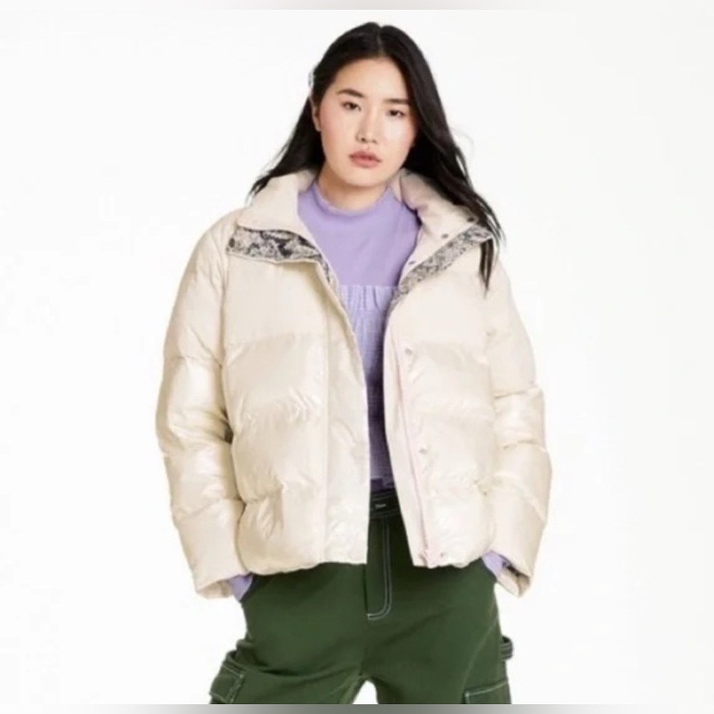 Sandy Liang x Target white cream puffer jacket designer trend S